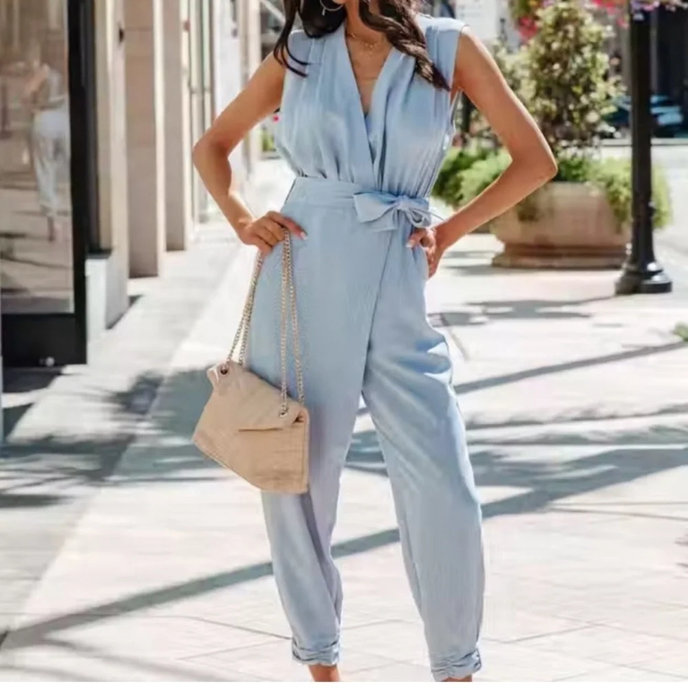 Vici Light Blue Skyler Jumpsuit